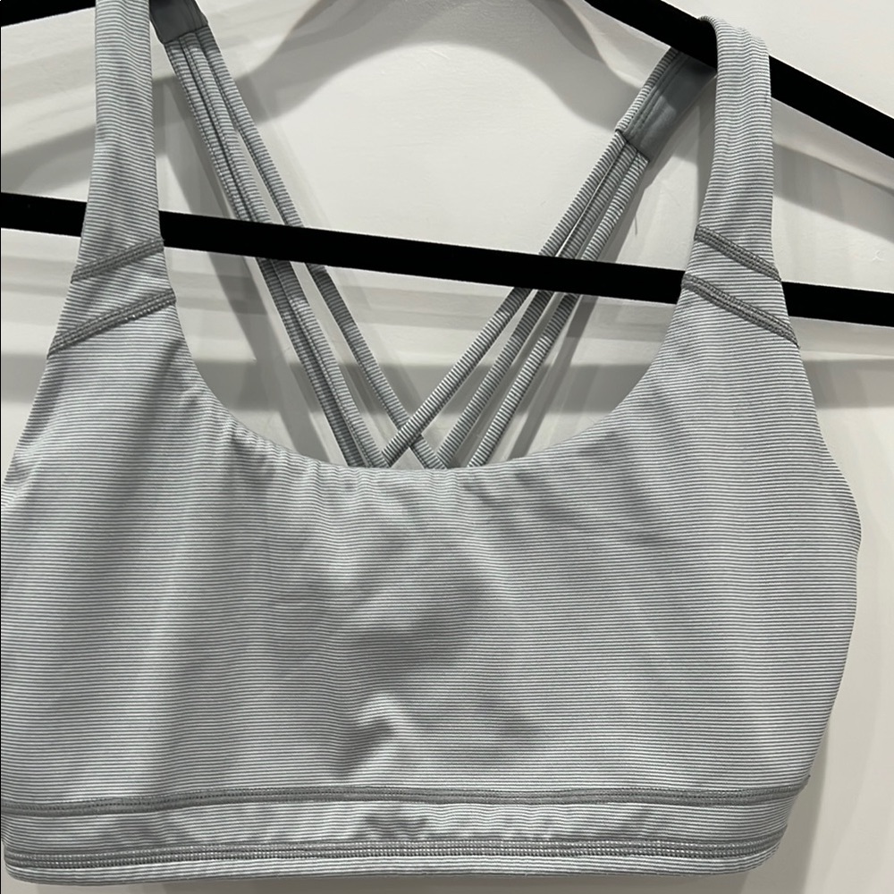 Southern Tide Light Gray Sports Bra with Crisscross Back. NWOT